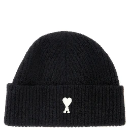 Black Beanie with ADC Patch on the Front in Wool for Men