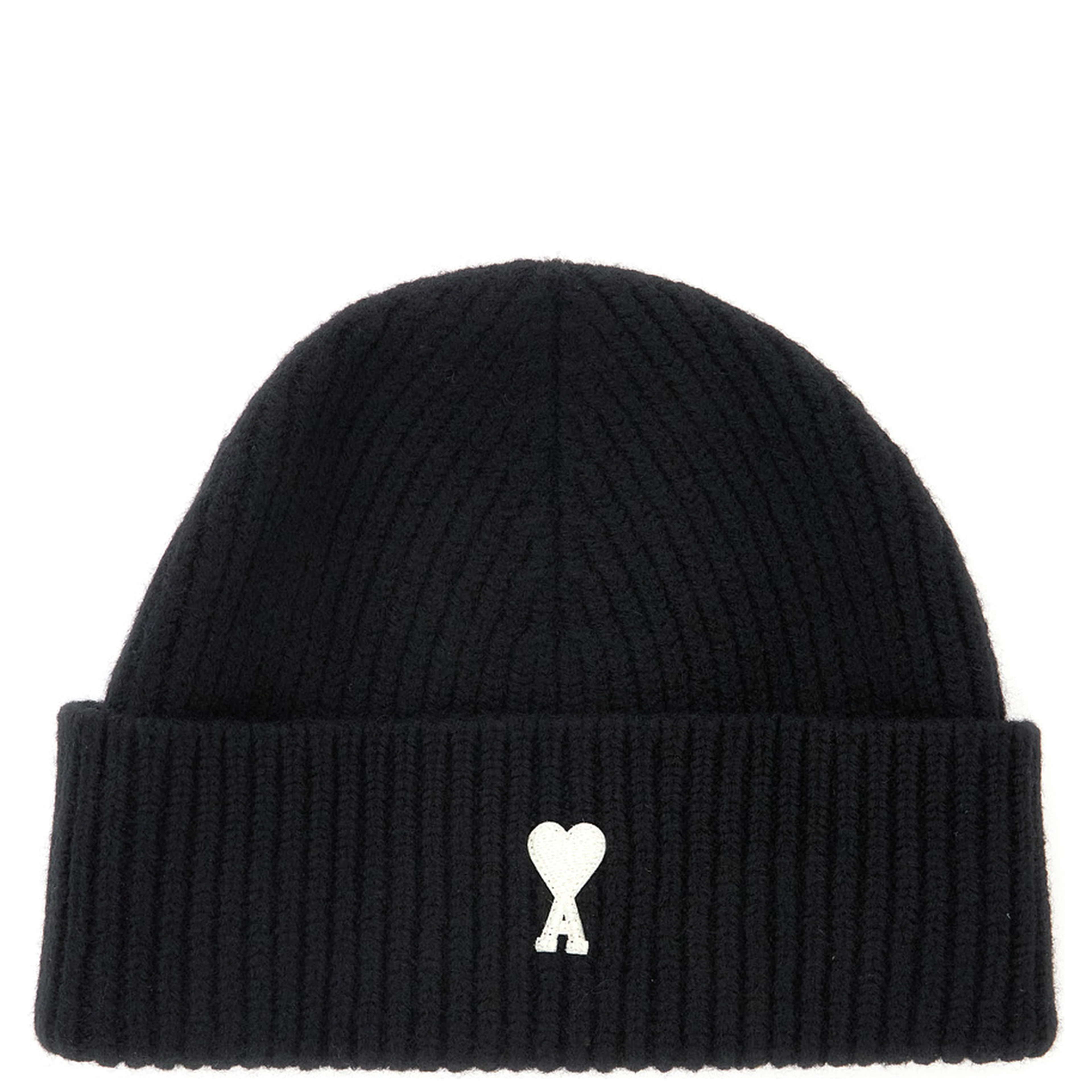 Black Beanie with ADC Patch on the Front in Wool for Men