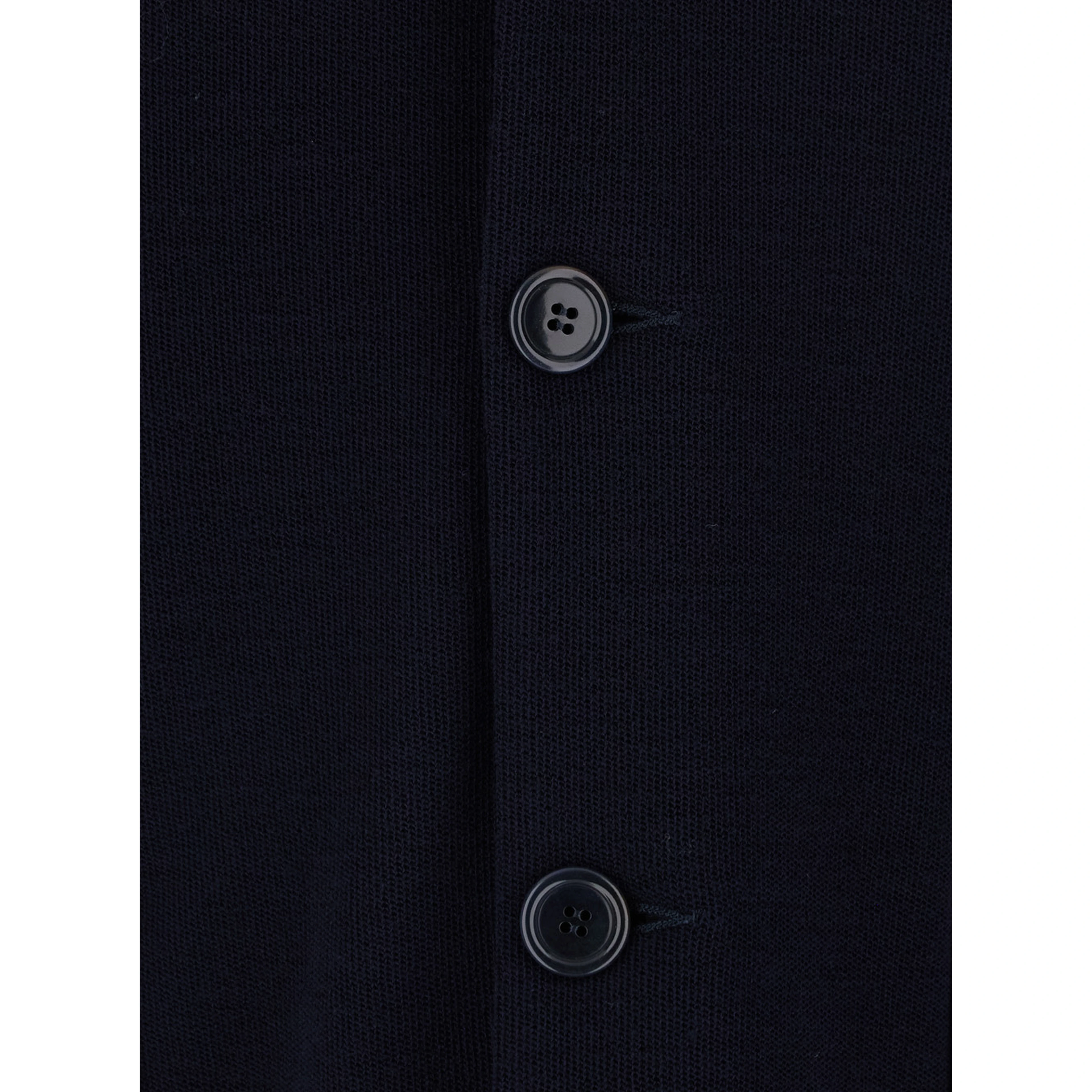 blue Jacket with V-neck and patch pockets in virgin wool men