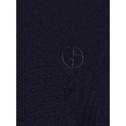 blue sweatshirt with embroidered logo on the chest in cotton Men