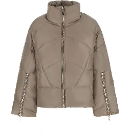 Jacket with zip and pockets in Tech Fabric beige women