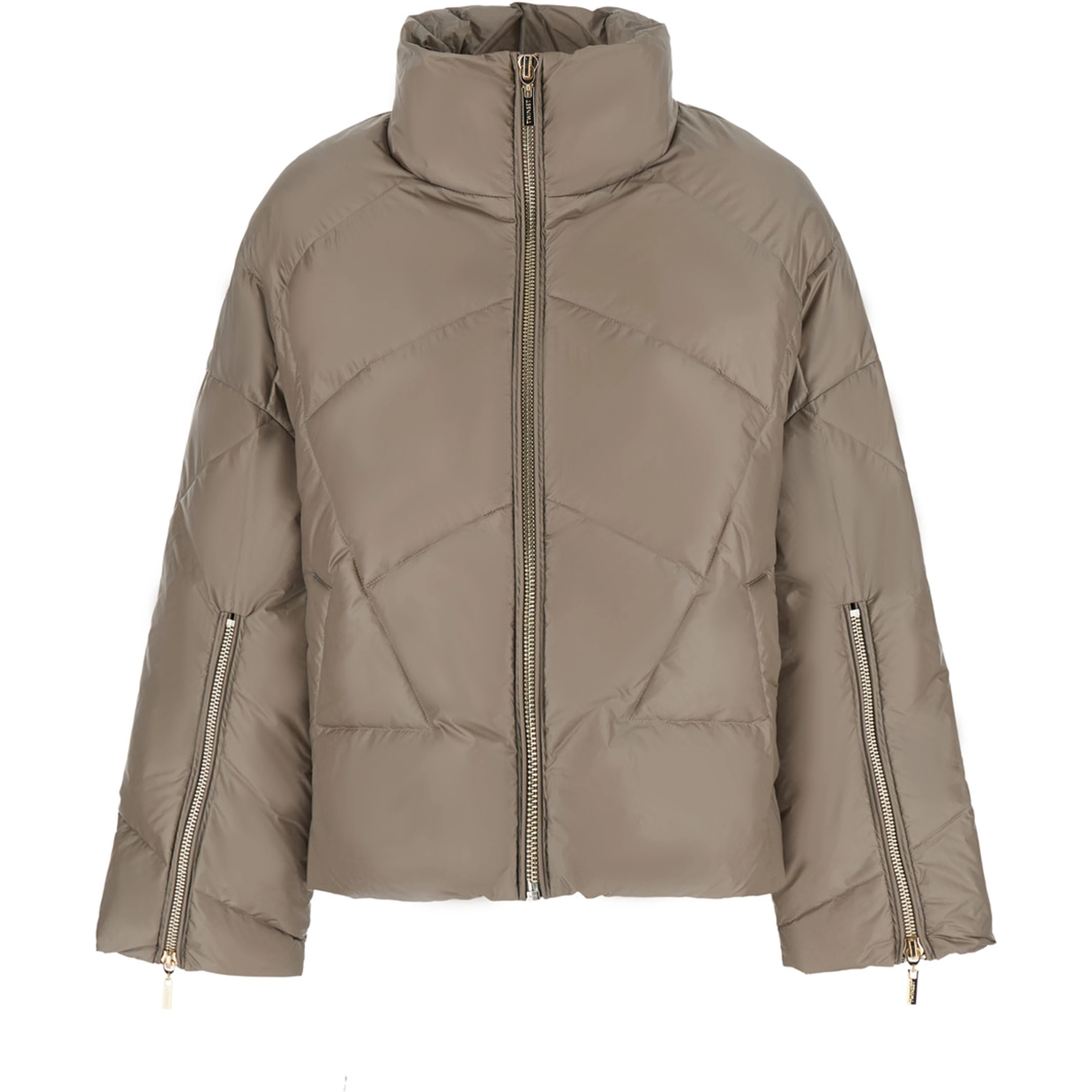 Jacket with zip and pockets in Tech Fabric beige women