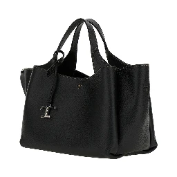Handbag T Timeless with Embossed Logo in Black Garnet Leather for Women