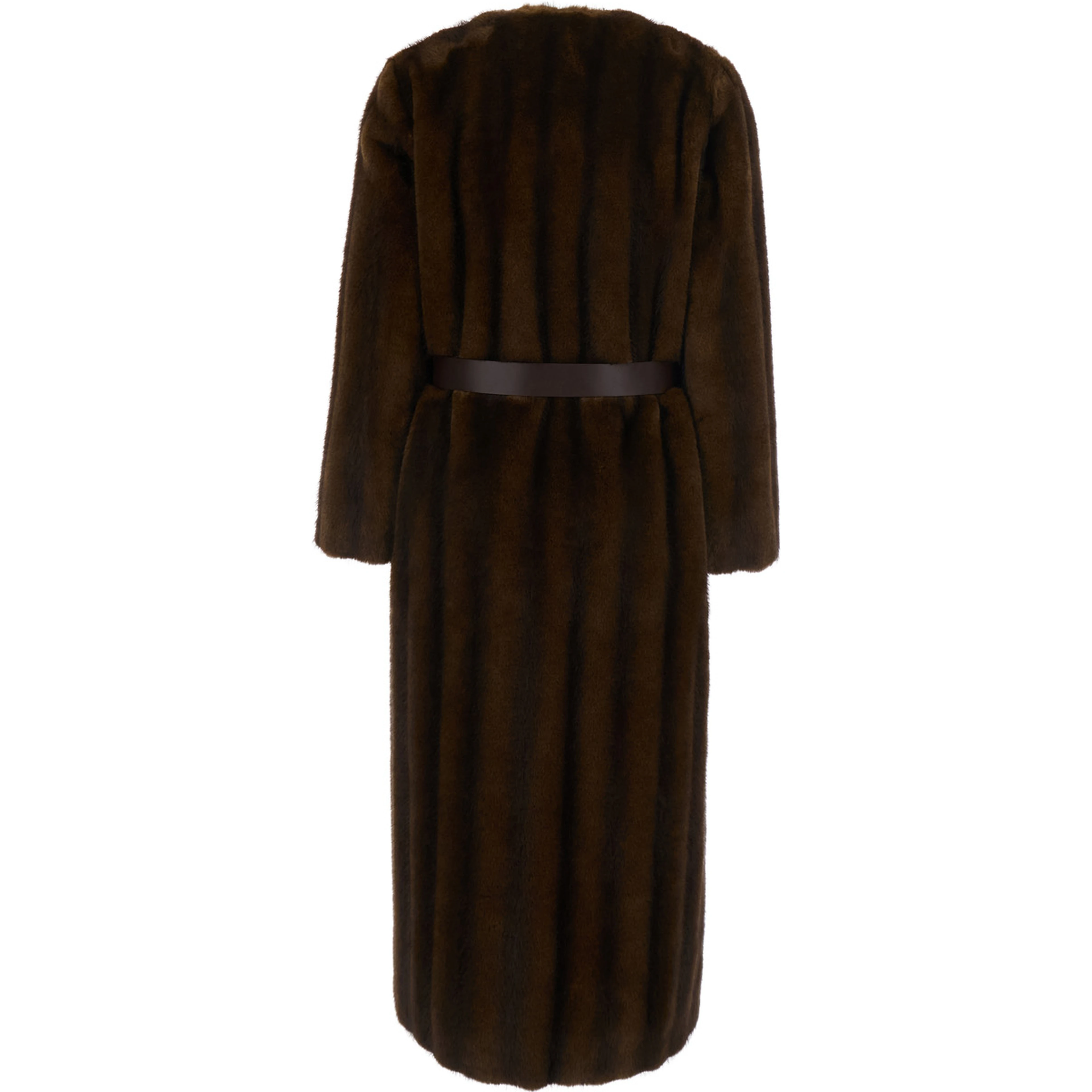 MSTORMA Coat characterized by notched revers and side pockets in brown for women