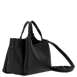 Handbag T Timeless with Embossed Logo in Black Garnet Leather for Women