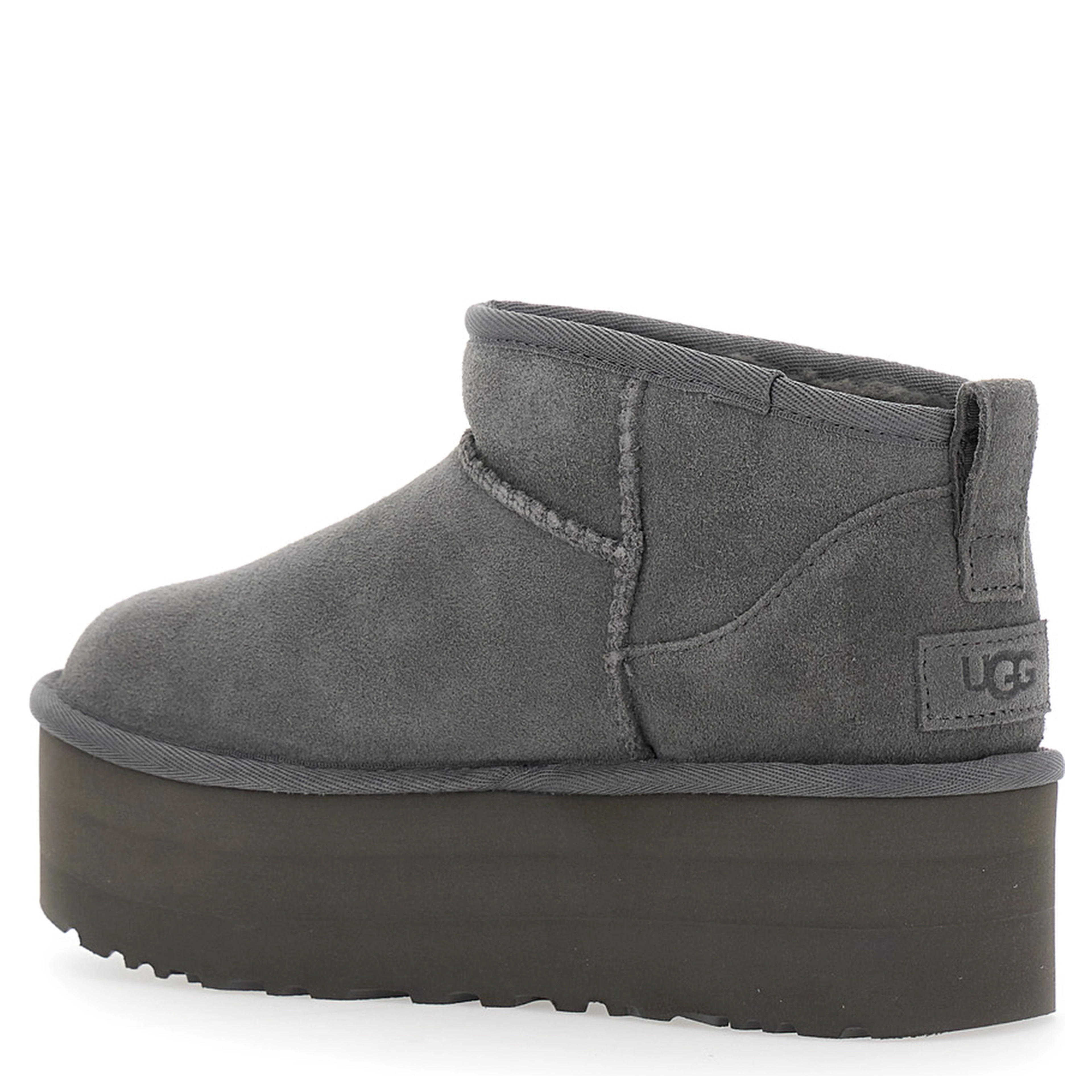 Pull On Ultra Mini Classic Suede Gray Boots for Women