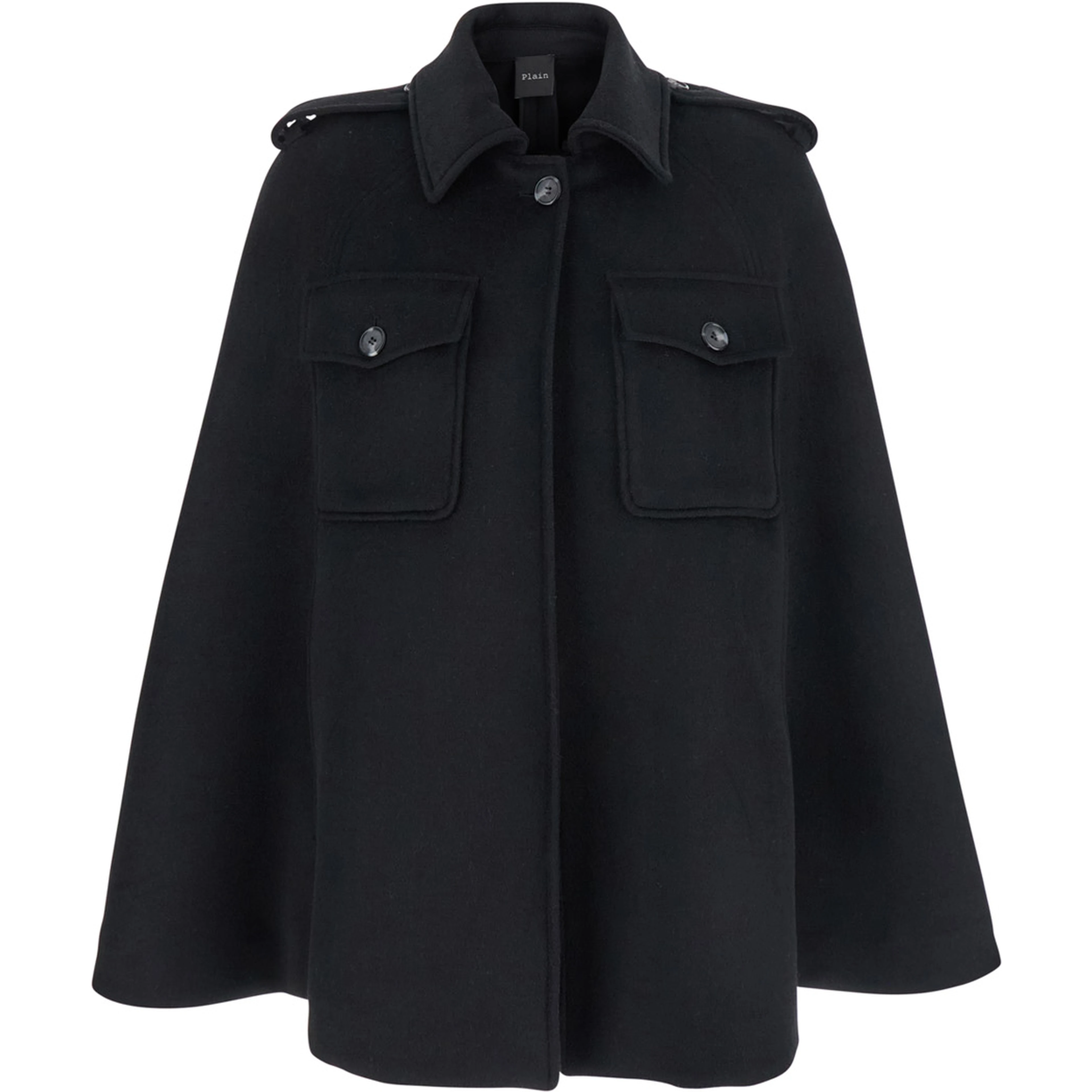 Short cape with elegant details in Tech Fabric, black, woman