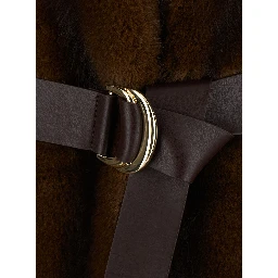 MSTORMA Coat characterized by notched revers and side pockets in brown for women
