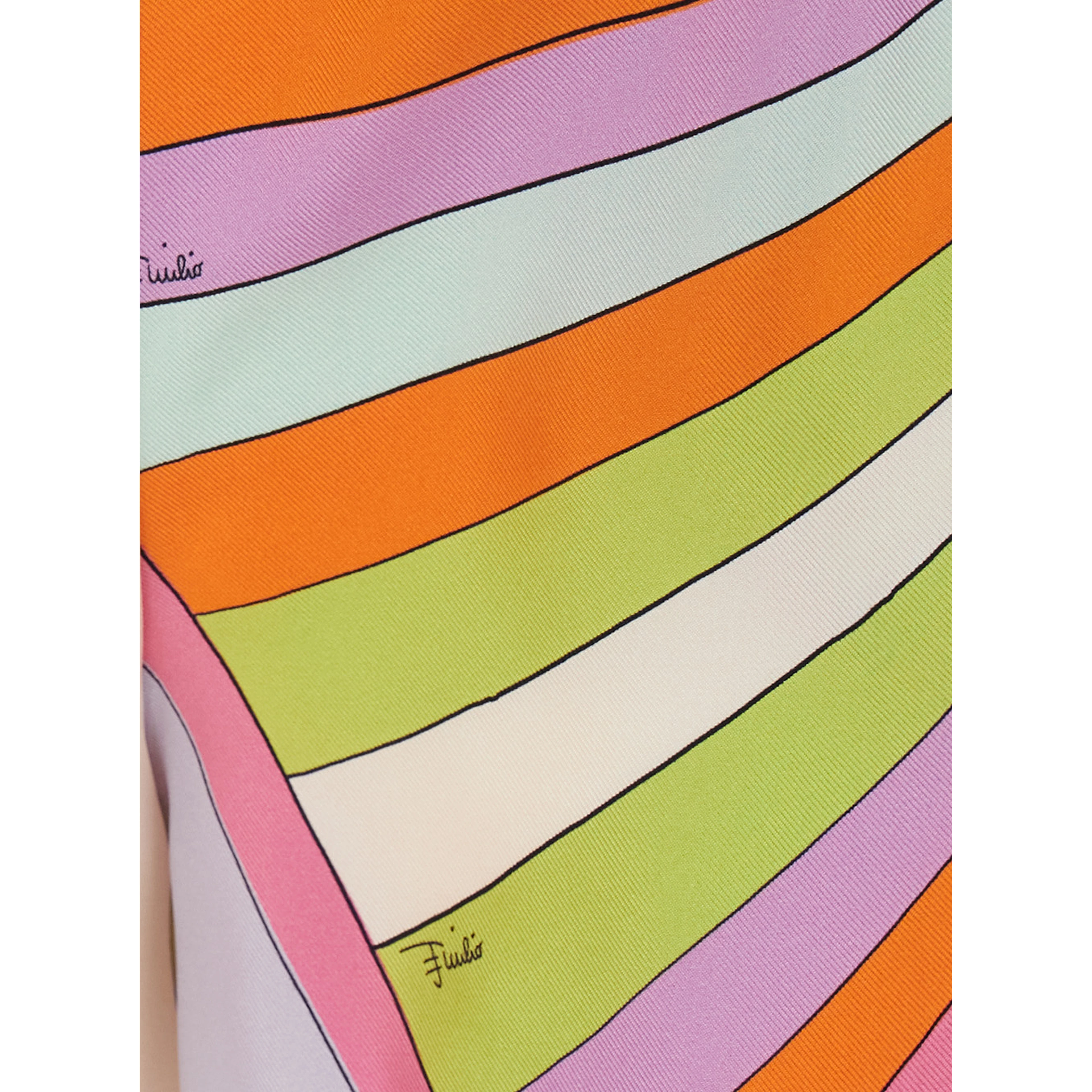 Multicolor shorts with elasticated waist and all-over geometric print in silk for women