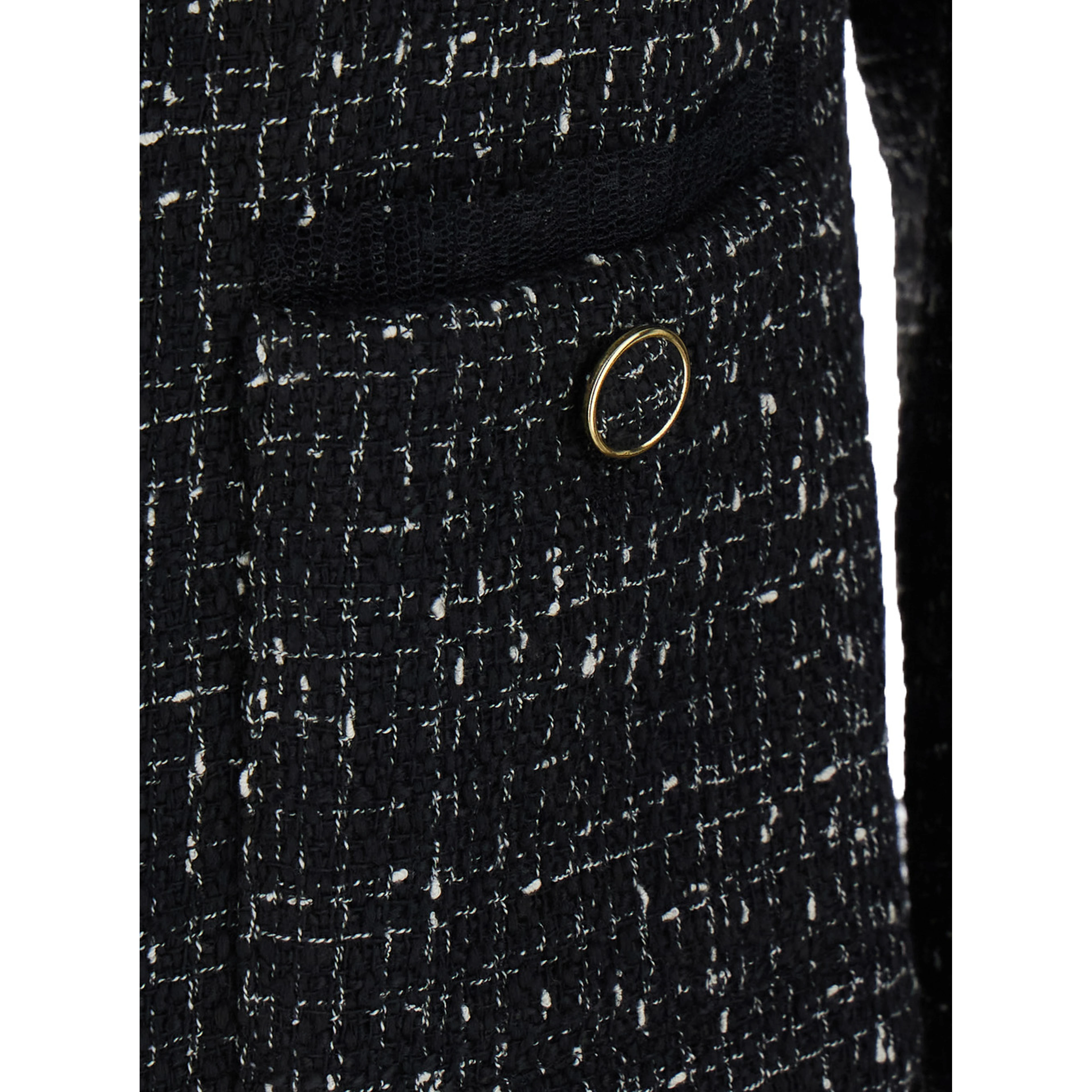 Gray Jacket with Collar and Pockets in Tech Fabric for Women
