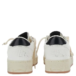 Sneaker Ballstar 2 Low Top with Star Patch on the Side and Contrast Heel in White Leather for Women