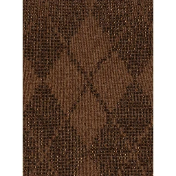 Liuti Brown Sweater with V-neck and diamond motif on the front in wool and cashmere for women