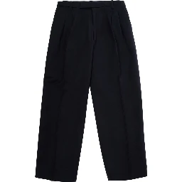 Blue Pants with elasticated waist and logo patch on the back in cotton Boy