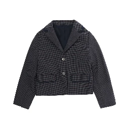 blue Jacket with logo patch on the front in fabric Girl