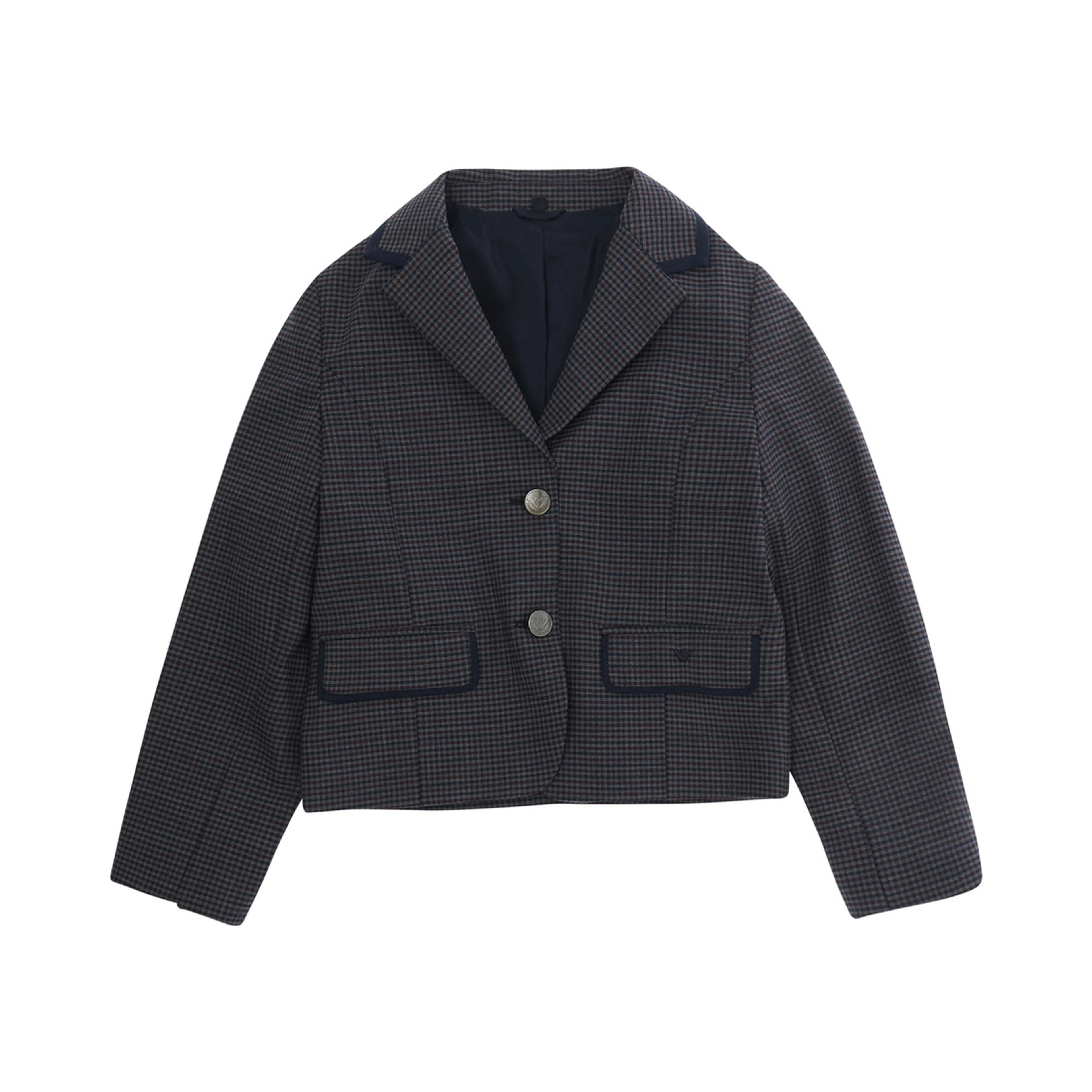 blue Jacket with logo patch on the front in fabric Girl
