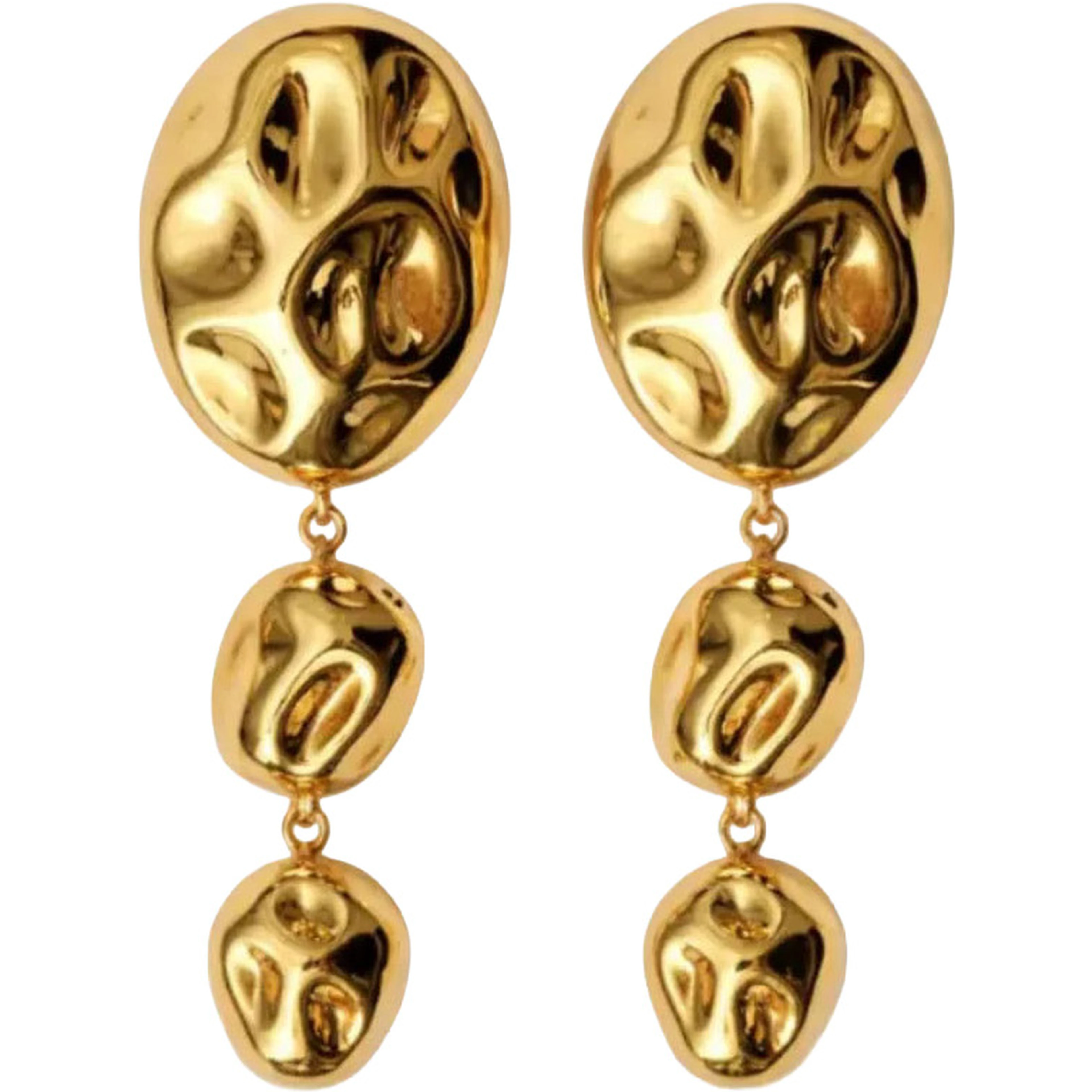 EARRING STONE Earrings with stones and gold-colored metal, women