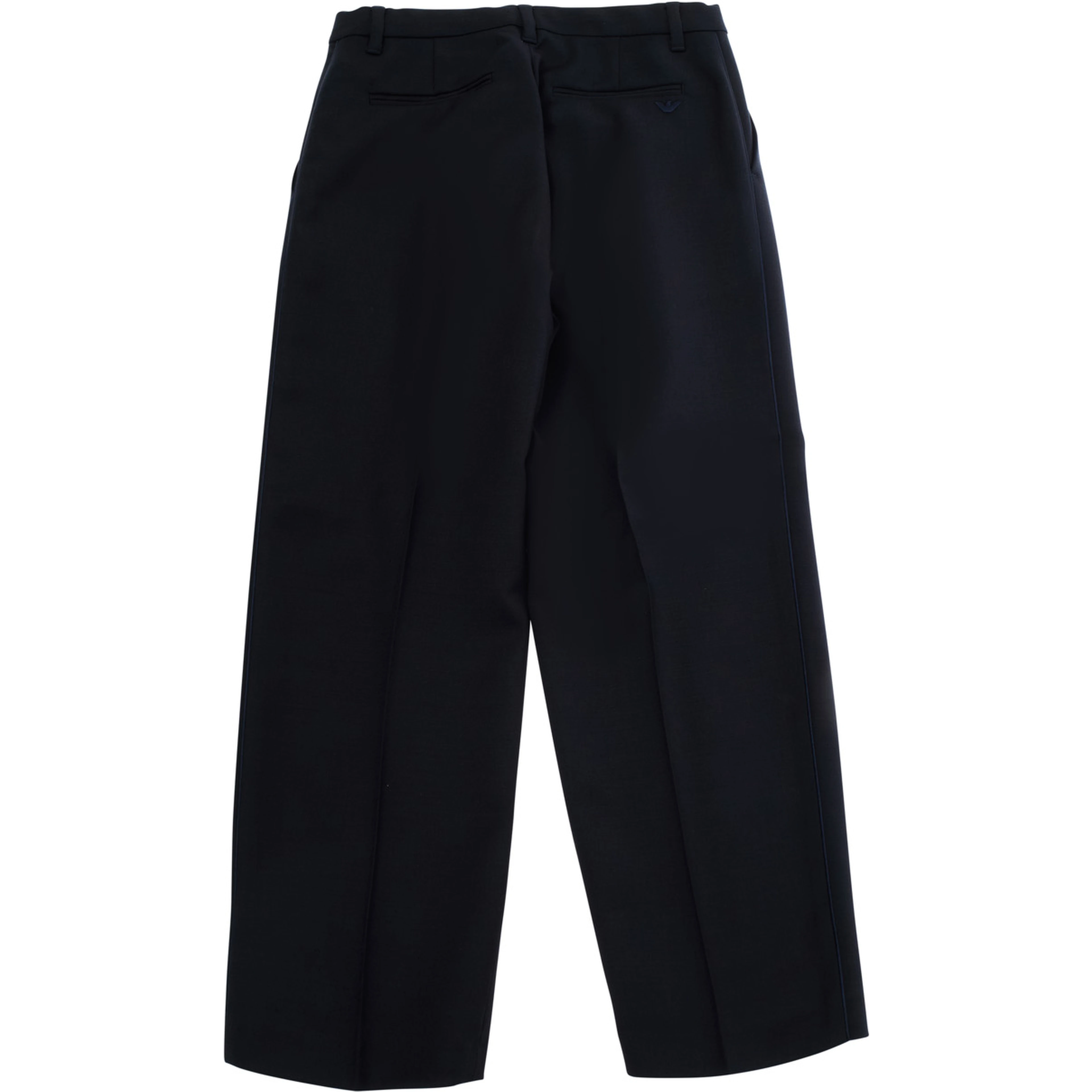 Blue Pants with elasticated waist and logo patch on the back in cotton Boy
