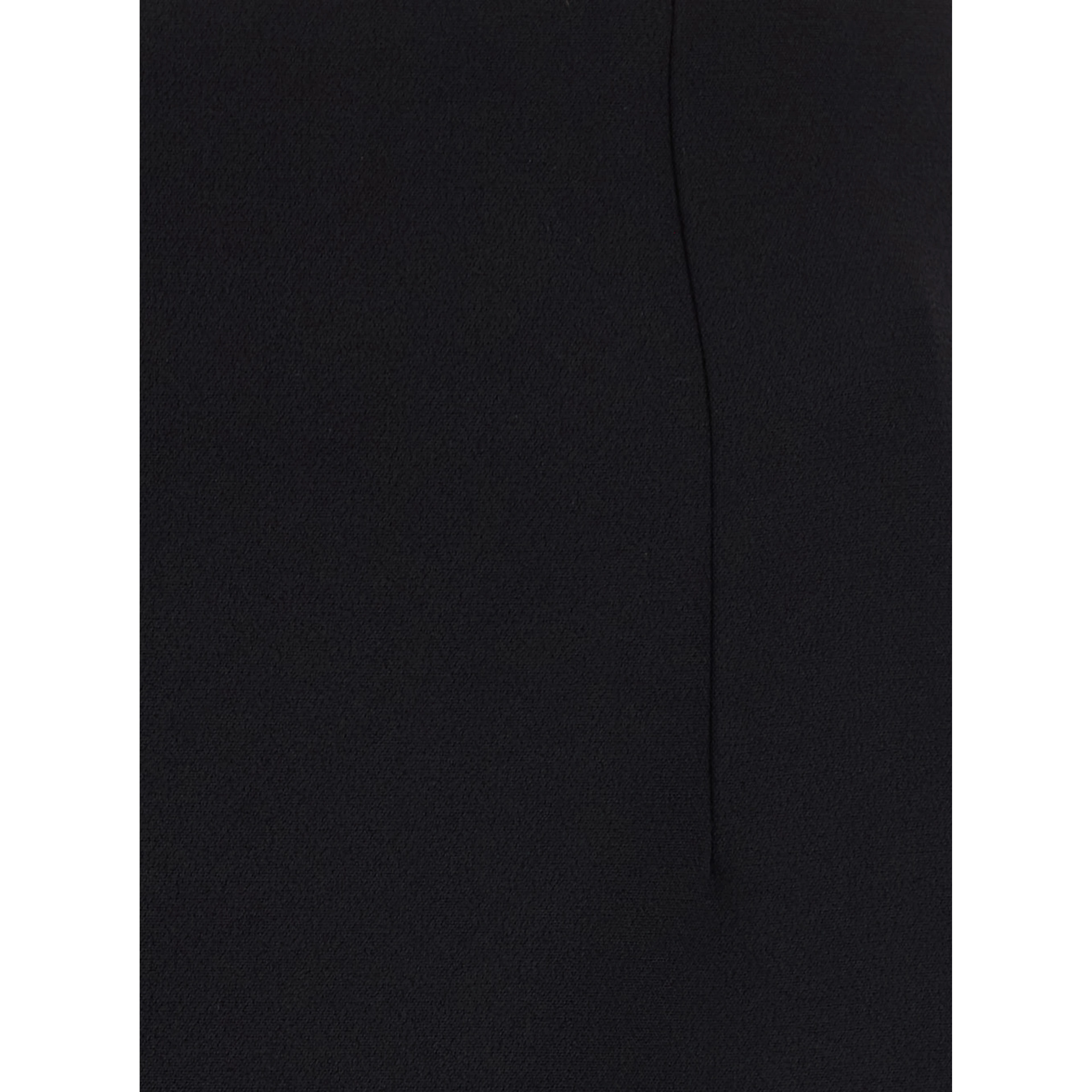 Black Midi skirt with double slit and hidden zip closure at the back in wool blend for women