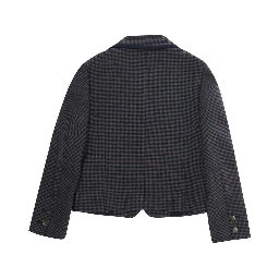 blue Jacket with logo patch on the front in fabric Girl