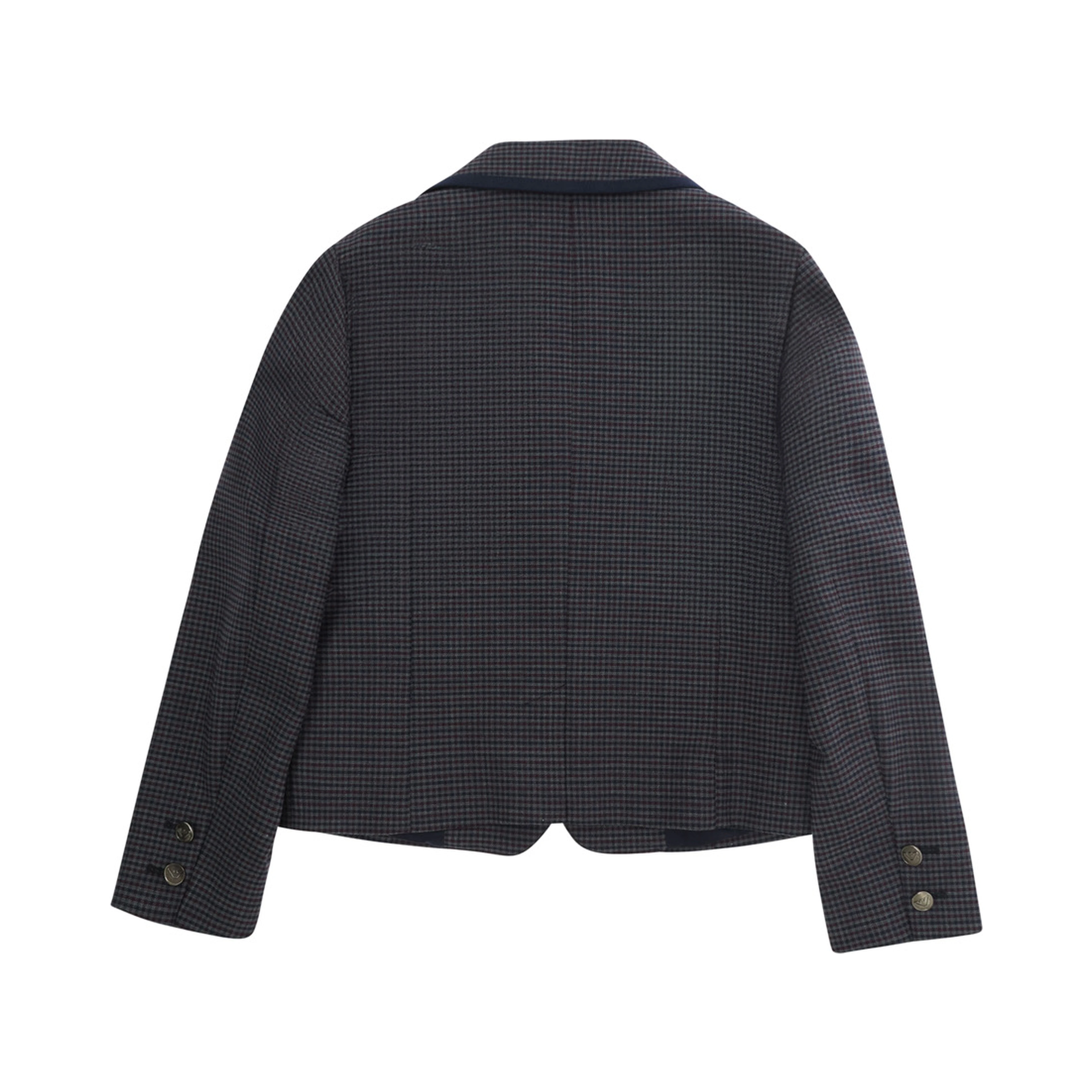blue Jacket with logo patch on the front in fabric Girl