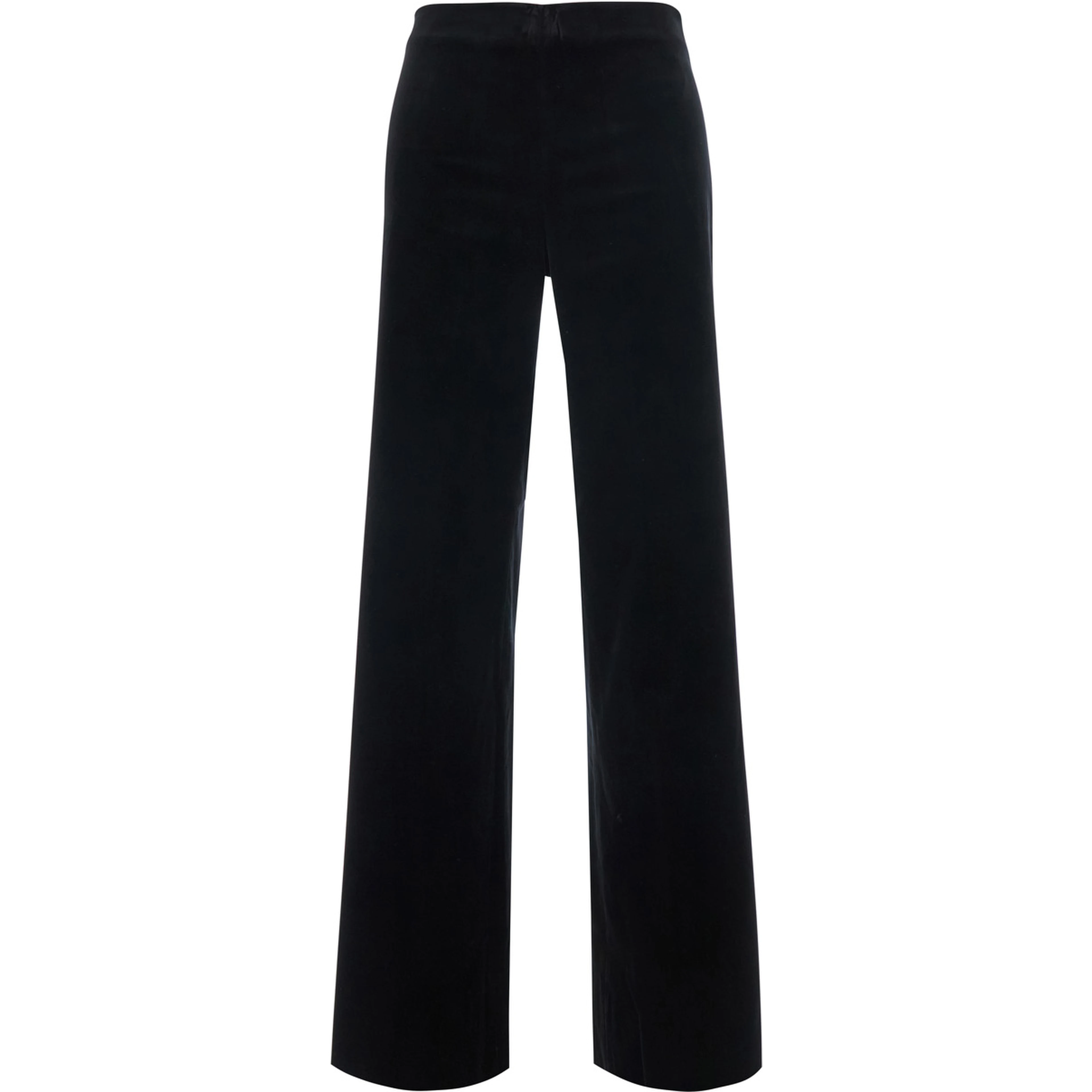 SAMUEL Black Pants with side closure in Velvet for men