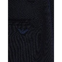 Blue Pants with elasticated waist and logo patch on the back in cotton Boy
