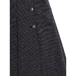 Grey Skirt with all-over stripe motif in fabric for Girl