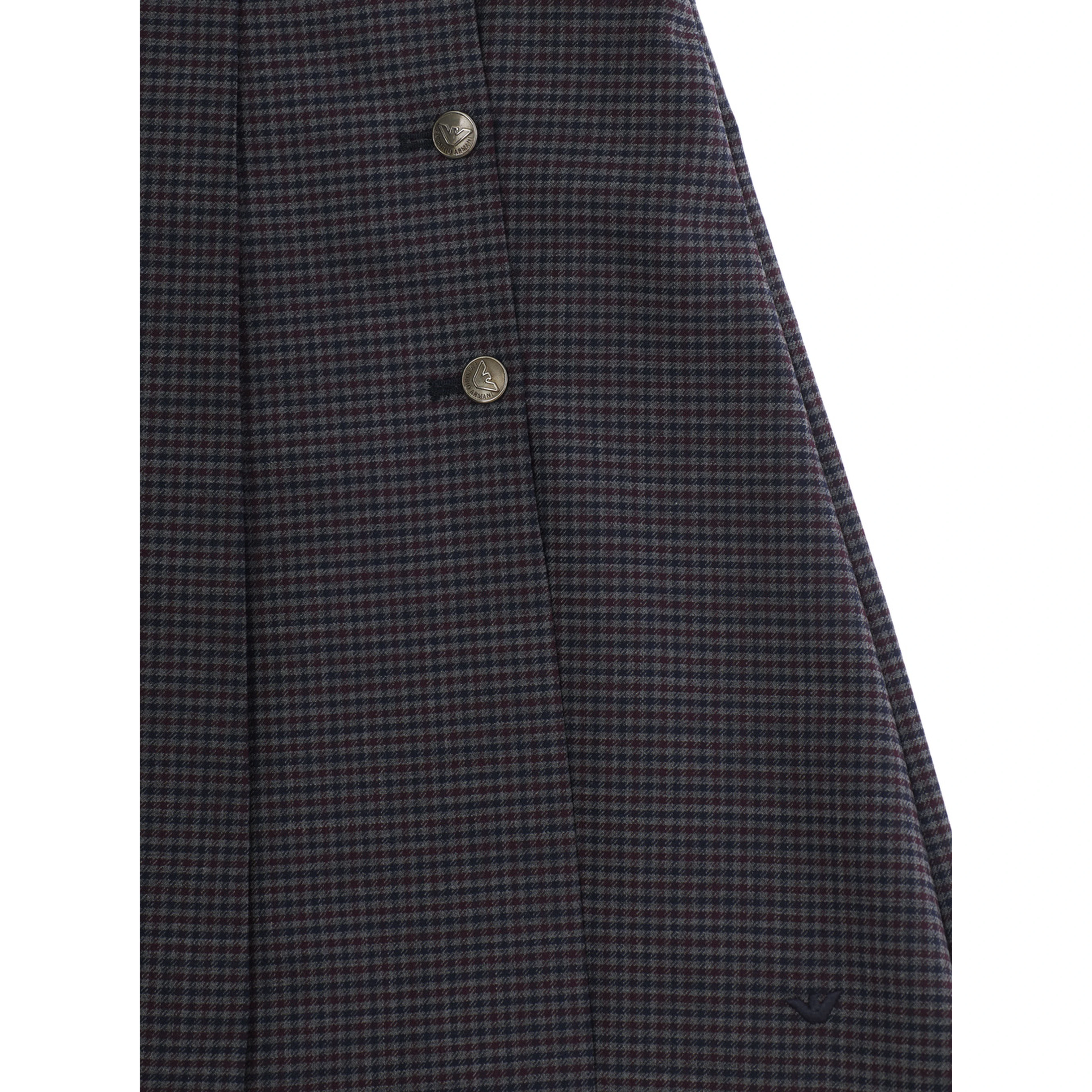 Grey Skirt with all-over stripe motif in fabric for Girl