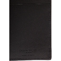 Cardholder Grain de Poudre Black with Logo Embossed in Leather for Men