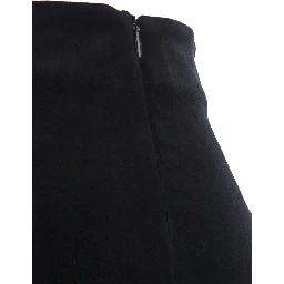 SAMUEL Black Pants with side closure in Velvet for men