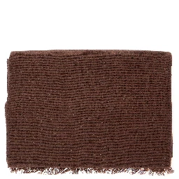 brown Rectangular scarf with sequin decoration in cashmere and silk blend for women