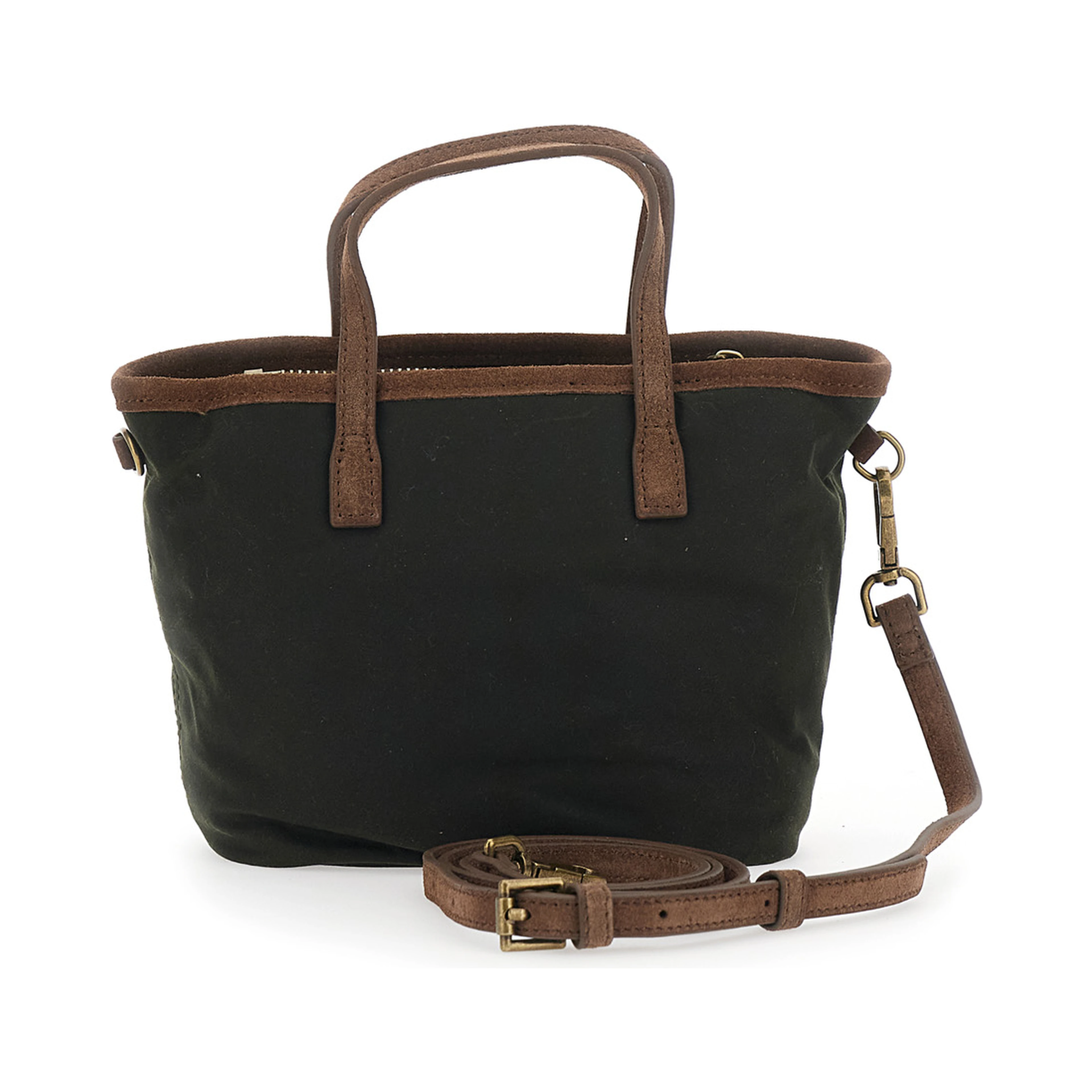 CITY BAG MINI WAX is a unisex green Tech Fabric handbag