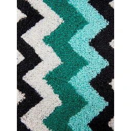 multicolor Slippers with Zig-Zag motif all-over in cotton terry home