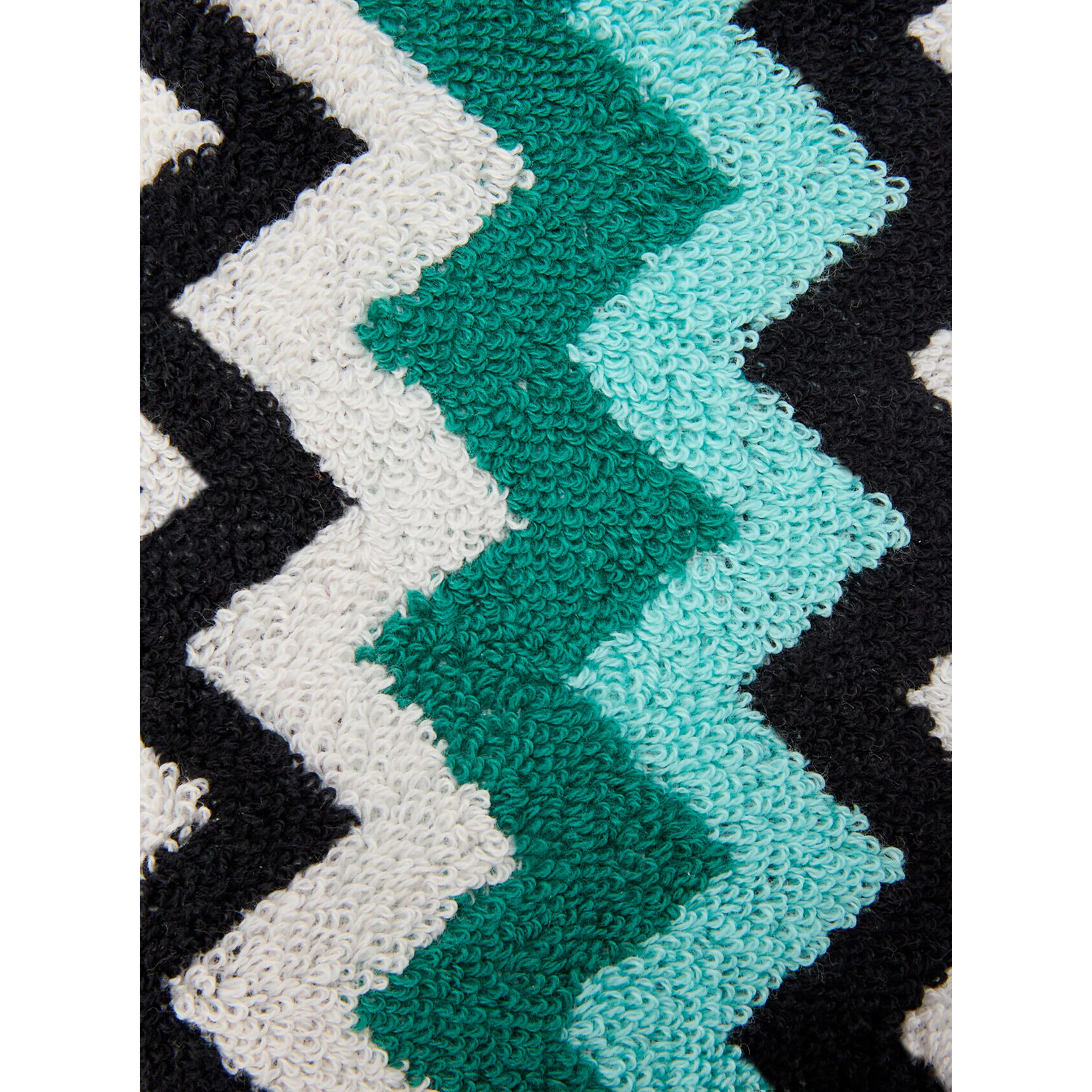 multicolor Slippers with Zig-Zag motif all-over in cotton terry home