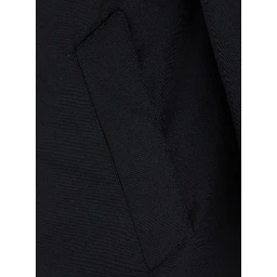Black jacket with fixed hood and pockets in Tech Fabric men