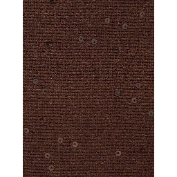 brown Rectangular scarf with sequin decoration in cashmere and silk blend for women