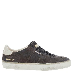 Soul-Star Gray Low Sneakers with Metallic Pull-tab in Leather for Men