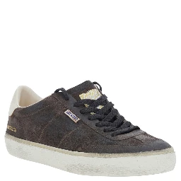Soul-Star Gray Low Sneakers with Metallic Pull-tab in Leather for Men