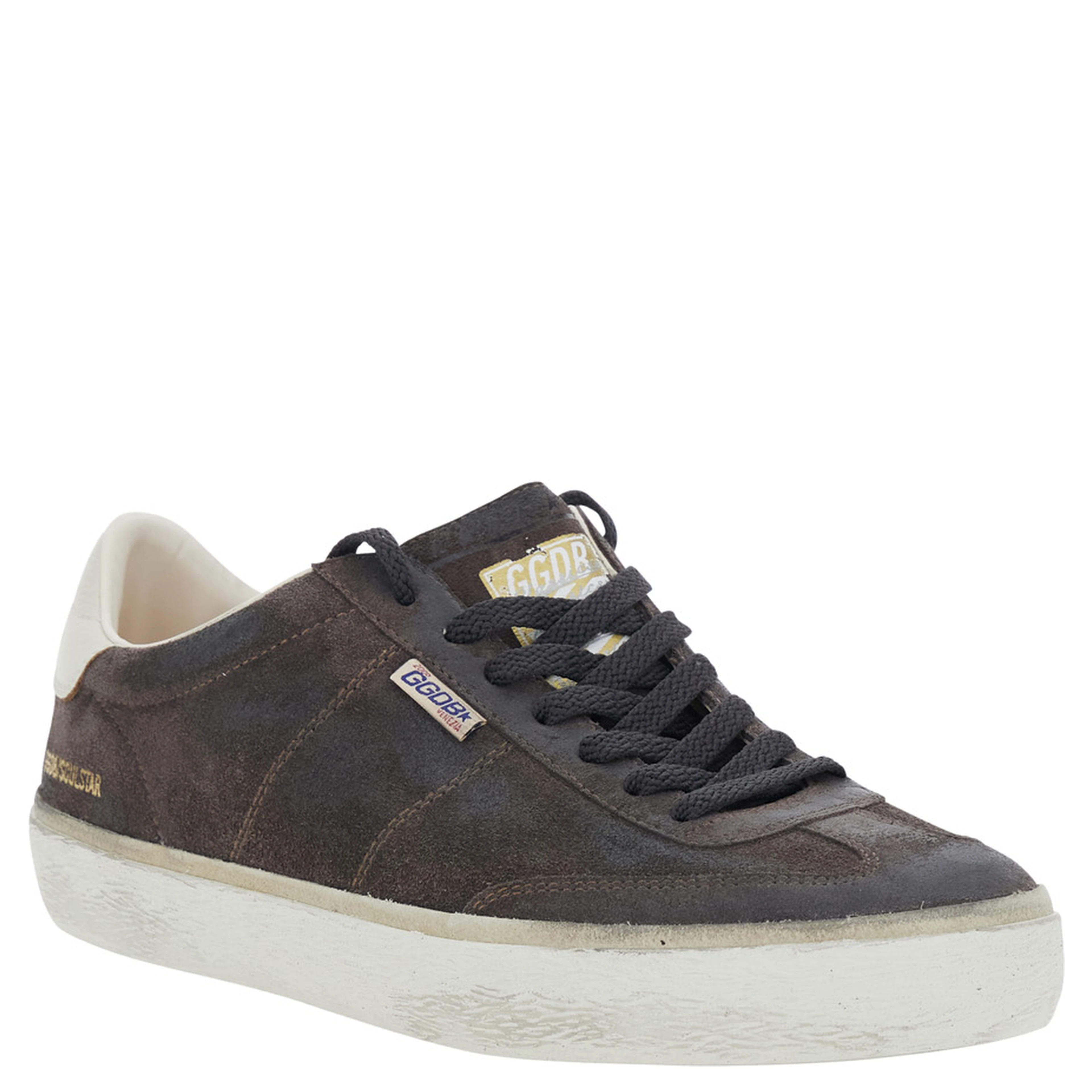 Soul-Star Gray Low Sneakers with Metallic Pull-tab in Leather for Men