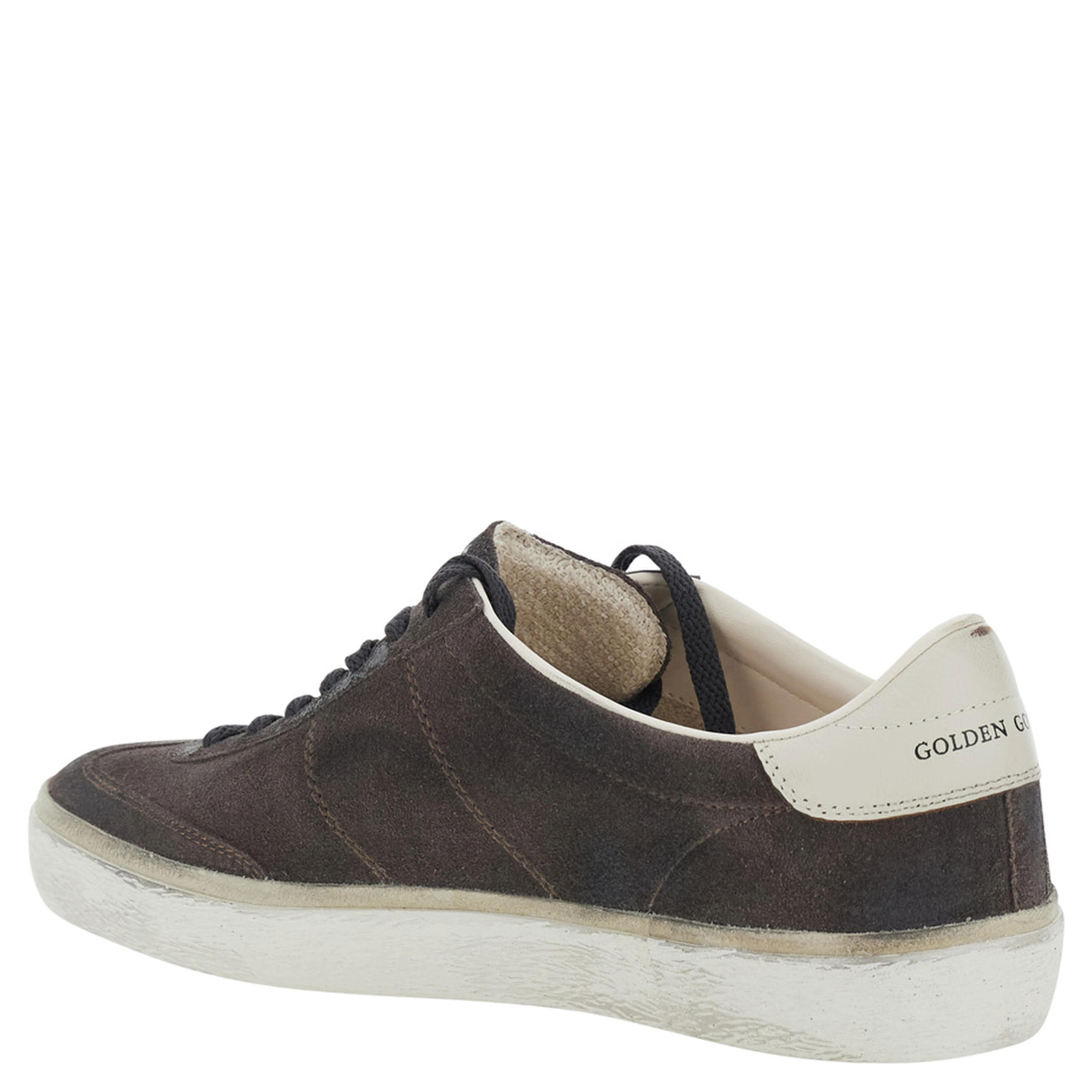 Soul-Star Gray Low Sneakers with Metallic Pull-tab in Leather for Men
