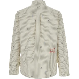 Simon Beige long-sleeved Shirt with Classic Collar and Long Sleeves in Cotton for Men