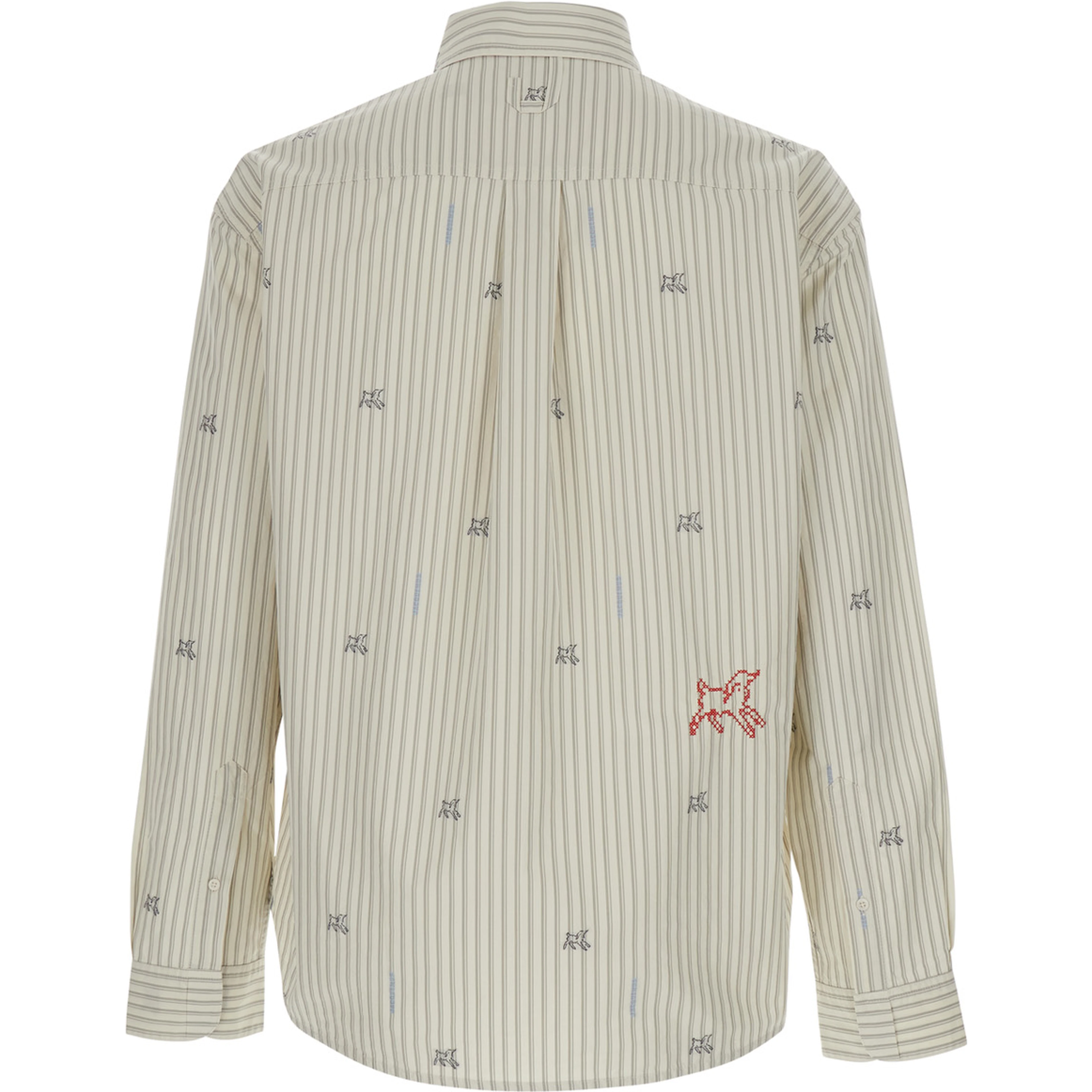Simon Beige long-sleeved Shirt with Classic Collar and Long Sleeves in Cotton for Men