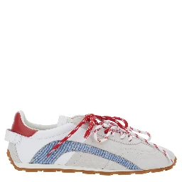 DC-642 White Low Top Sneakers with logo lettering on the tongue and logo patch on the back in Leather for Men