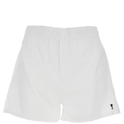 White shorts with elasticated waist and ADC logo on the front in cotton man