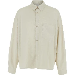 Gray Leo Shirt with classic collar and Long Sleeves in Tech Fabric Men