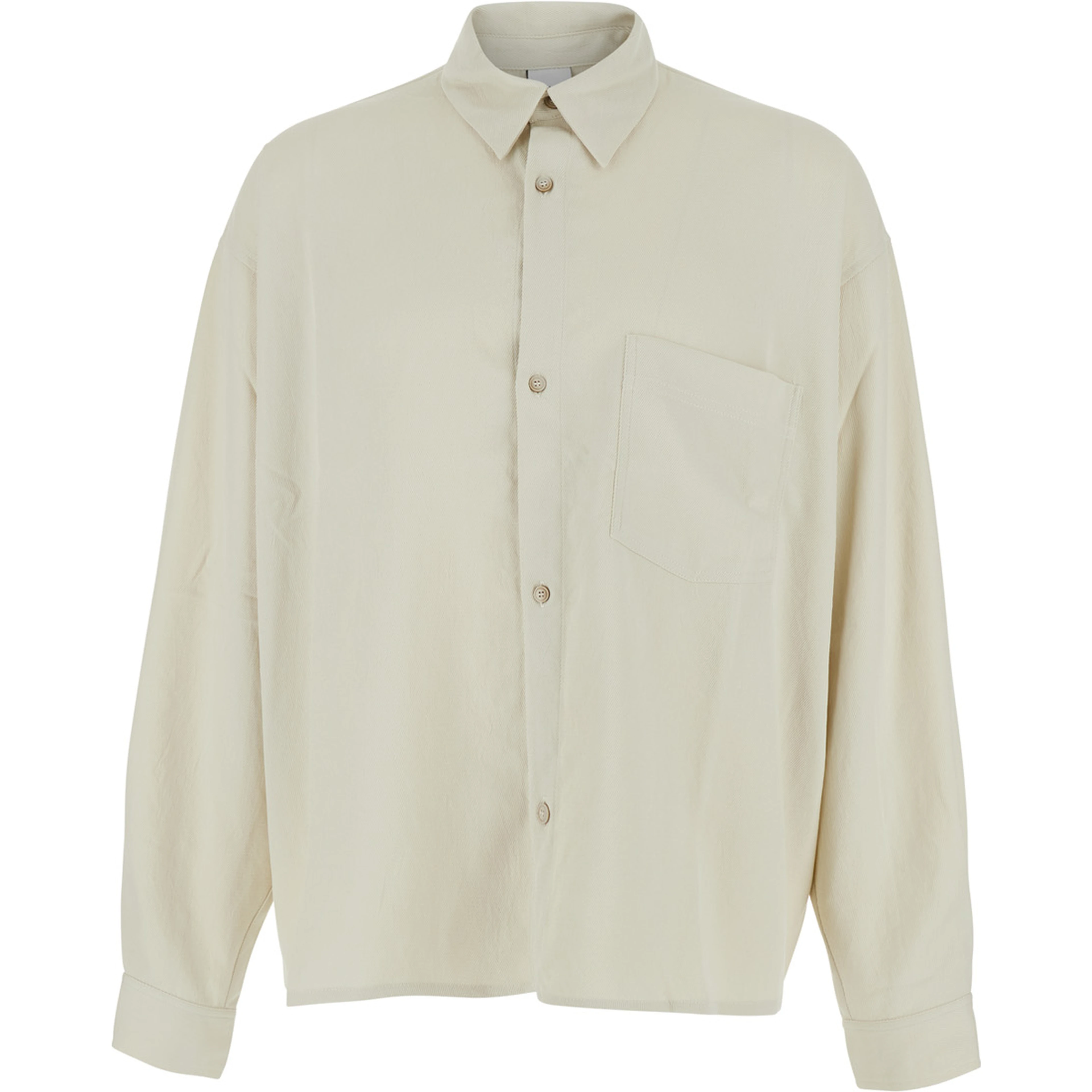 Gray Leo Shirt with classic collar and Long Sleeves in Tech Fabric Men