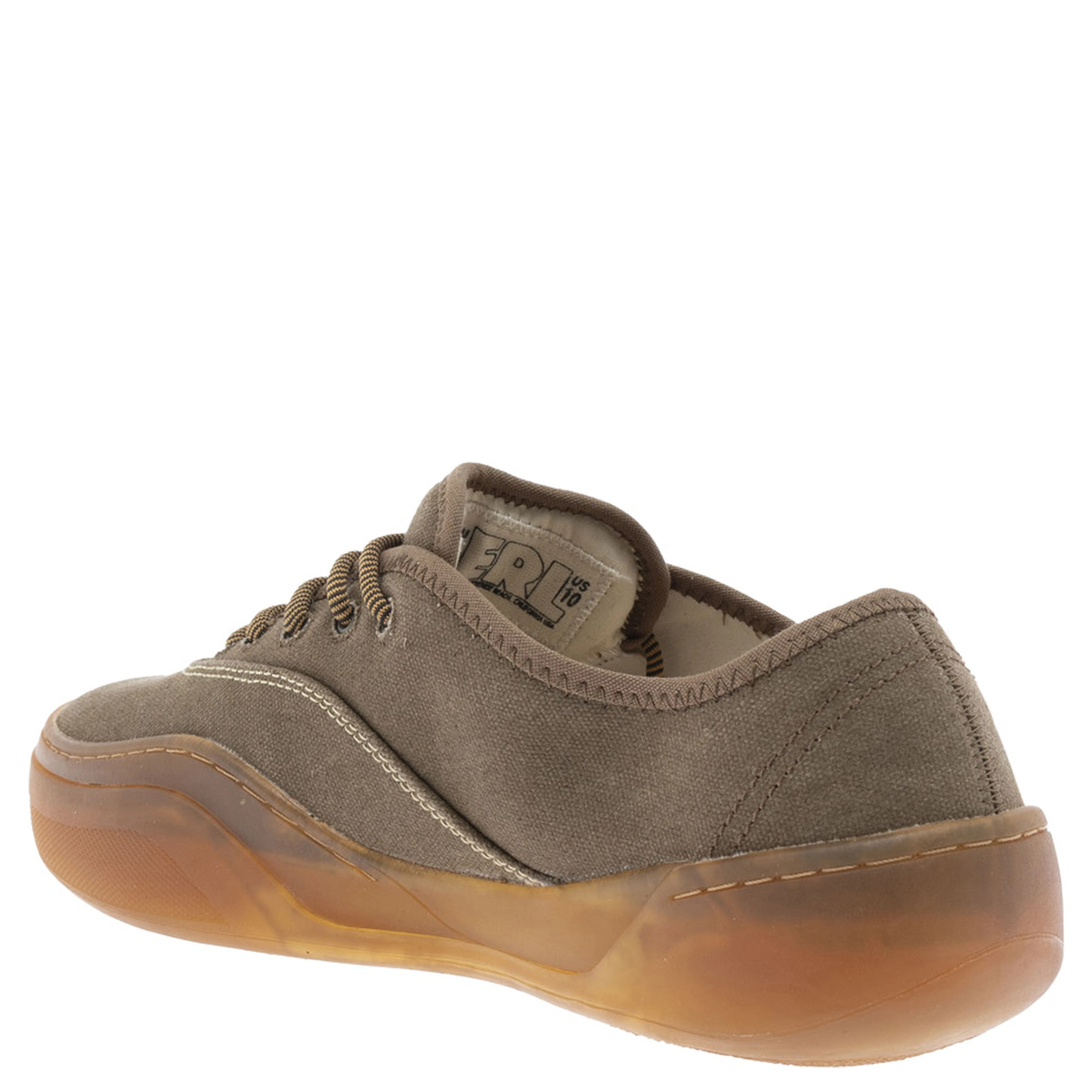 Low Skate  Brown Low Top Sneakers with Contrasting Sole in Cotton Man