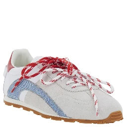 DC-642 White Low Top Sneakers with logo lettering on the tongue and logo patch on the back in Leather for Men