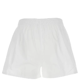 White shorts with elasticated waist and ADC logo on the front in cotton man
