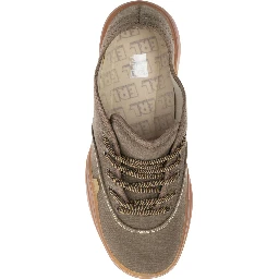 Low Skate  Brown Low Top Sneakers with Contrasting Sole in Cotton Man